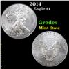 Image 1 : 2014 Silver Eagle Dollar $1 Grades Mint State