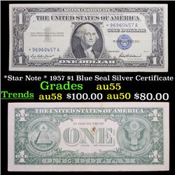 *Star Note * 1957 $1 Blue Seal Silver Certificate Grades Choice AU