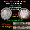 Image 1 : Lincoln Wheat cent 1c orig roll, 1909-s end, VDB other end