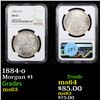 Image 1 : NGC 1884-o Morgan Dollar $1 Graded ms63 By NGC