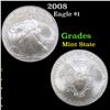 Image 1 : 2008 Silver Eagle Dollar $1 Grades Mint State