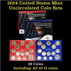 2014 United States Mint Uncirculated Coin Set 28 coins