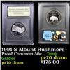 Image 1 : Proof 1991-S Mount Rushmore Modern Commem Half Dollar 50c Graded GEM++ Proof Deep Cameo By USCG