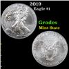 Image 1 : 2019 Silver Eagle Dollar $1 Grades Mint State