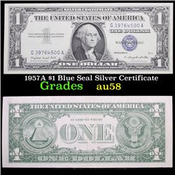 1957A $1 Blue Seal Silver Certificate Grades Choice AU/BU Slider