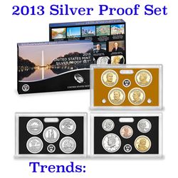 2013 United States Mint Silver Proof Set - 14 pc set, about 1 1/2 ounces of pure silver