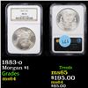 Image 1 : NGC 1883-o Morgan Dollar $1 Graded ms64 By NGC
