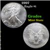 Image 1 : 1997 Silver Eagle Dollar $1 Grades Mint State