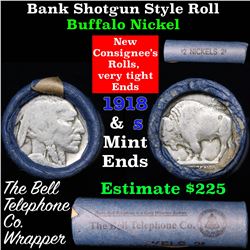 Buffalo Nickel Shotgun Roll in Old Bank Style 'Bell Telephone'  Wrapper 1918 & s Mint Ends Grades