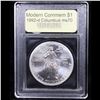 Image 2 : 1992-d Columbus Modern Commem Dollar $1 Graded ms70, Perfection By USCG