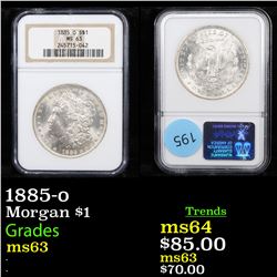 NGC 1885-o Morgan Dollar $1 Graded ms63 By NGC