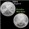 Image 1 : 2004 Silver Eagle Dollar $1 Grades Mint State