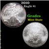 Image 1 : 2010 Silver Eagle Dollar $1 Grades Mint State