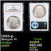 Image 1 : NGC 1885-p Morgan Dollar $1 Graded ms63 By NGC