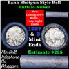 Image 1 : Buffalo Nickel Shotgun Roll in Old Bank Style 'Bell Telephone'  Wrapper 1927 & d Mint Ends Grades