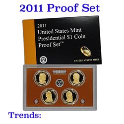 2011 United States Mint Presidential Dollar Proof Set - 4 pc set