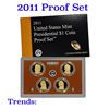 Image 1 : 2011 United States Mint Presidential Dollar Proof Set - 4 pc set