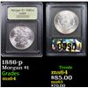 Image 1 : 1886-p Morgan Dollar $1 Graded Choice Unc By USCG.