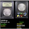 Image 1 : 1898-p Morgan Dollar $1 Graded Choice Unc By USCG.