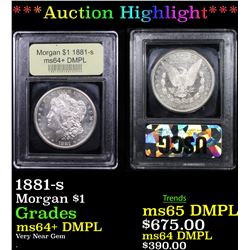 ***Auction Highlight*** 1881-s Morgan Dollar $1 Graded Choice Unc  DMPL By USCG.