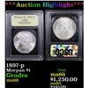 Image 1 : ***Auction Highlight*** 1897-p Morgan Dollar $1 Graded GEM  Unc By USCG.