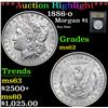 Image 1 : ***Auction Highlight*** 1886-o Morgan Dollar $1 Graded Select Unc By USCG.