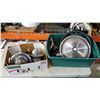 Image 1 : Box of vintage hubcaps and beauty rims