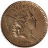 Image 1 : 1794 1/2 C AU55 PCGS. C-9, B-9, R.2. High Relief Head. 