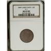 Image 1 : 1849 1/2 C Large Date MS63 Brown NGC. B-4, C-1, R.2. M 
