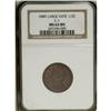 Image 1 : 1849 1/2 C Large Date MS63 Brown NGC. C-1, B-4, R.2. A 