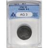 Image 3 : 1793 Chain 1C AMERICA AG3 ANACS. S-3, Low R.3 The so-c 