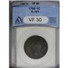 Image 1 : 1798 1C First Hair Style VF30 ANACS. S-161, B-22, R.2. 