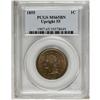 Image 1 : 1855 1C Upright 5s MS65 Brown PCGS. N-7, R.1. This cen 
