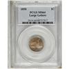 Image 1 : 1858 1C Large Letters MS64 PCGS. Nearly Gem quality wi 