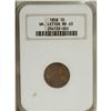 Image 1 : 1858 1C Small Letters MS63 NGC. Well struck with unmar 