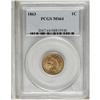 Image 1 : 1863 1C MS64 PCGS. A lustrous and solidly struck coppe 