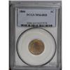 Image 1 : 1866 1C MS64 Red and Brown PCGS. Fully struck, most of 