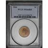 Image 1 : 1866 1C MS64 Red PCGS. A lovely and well struck exampl 