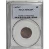 Image 3 : 1867/67 1C MS63 Brown PCGS. FS-008, Snow-1. Doubling i 