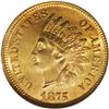 Image 1 : 1875 1C MS65 Red NGC. The coppery-gold surfaces exhibi 