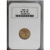 Image 3 : 1875 1C MS65 Red NGC. The coppery-gold surfaces exhibi 