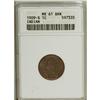 Image 1 : 1909-S 1C MS61 Brown ANACS. Softly struck on the portr 