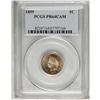 Image 1 : 1859 1C PR64 Cameo PCGS. A splendid cameo example with 