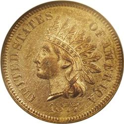 1877 1C PR65 Red and Brown NGC.