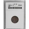 Image 1 : 1909-S VDB 1C VF30 ANACS. A moderately worn chocolate- 