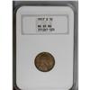 Image 1 : 1917-S 1C MS65 Red and Brown NGC. Overlaid with an acc 