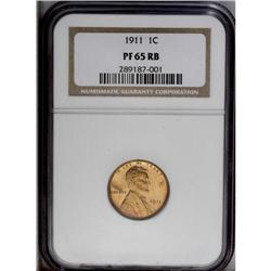 1911 1C PR65 Red and Brown NGC. A virtually full Red y 