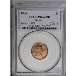 1936 1C Type One--Satin Finish PR64 Red NGC. Straw-gol 
