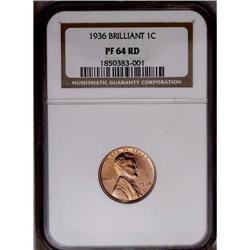 1936 1C Type Two--Brilliant Finish PR64 Red NGC. Unlik 