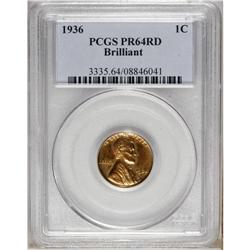 1936 1C Type Two--Brilliant Finish PR64 Red PCGS. A mo 
